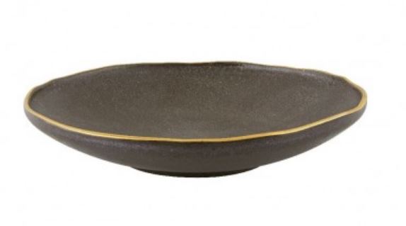 PRATO SOPA 23CM BRONZE GOLD STONE